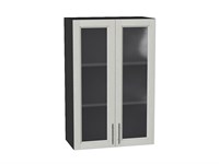 Шкаф верхний с 2-мя остекленными дверцами Сканди Graphite, Cappuccino Softwood, 920, 600 В*Ш*Г 920*600*320, фасад МДФ/Стекло  Cappuccino Softwood, корпус  Graphite ms2510VVT_41658