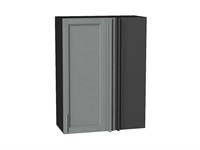 Шкаф верхний прямой угловой Сканди Graphite, Grey Softwood, 920 В*Ш*Г 920*700*345, фасад МДФ  Grey Softwood, корпус  Graphite ms2510VVT_60297
