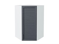 Шкаф верхний угловой Сканди Белый, Graphite Softwood, 920 В*Ш*Г 920*600*600, фасад МДФ  Graphite Softwood, корпус  Белый ms2510VVT_41692