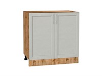 Шкаф нижний с 2-мя дверцами Сканди Дуб Вотан, Cappuccino Softwood, 800 В*Ш*Г 816*800*478, фасад МДФ  Cappuccino Softwood, корпус  Дуб Вотан ms2510VVT_63037