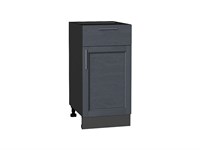 Шкаф нижний с 1-ой дверцей и ящиком Сканди Graphite, Graphite Softwood, 400 В*Ш*Г 816*400*480, фасад МДФ  Graphite Softwood, корпус  Graphite ms2510VVT_41870
