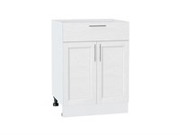 Шкаф нижний с 2-мя дверцами и ящиком Сканди Белый, White Softwood, 600 В*Ш*Г 816*600*480, фасад МДФ  White Softwood, корпус  Белый ms2510VVT_56248