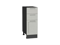 Шкаф нижний с 3-мя ящиками Сканди Graphite, Cappuccino Softwood, 300 В*Ш*Г 816*300*480, фасад МДФ  Cappuccino Softwood, корпус  Graphite ms2510VVT_41890
