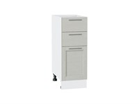 Шкаф нижний с 3-мя ящиками Сканди Белый, Cappuccino Softwood, 300 В*Ш*Г 816*300*480, фасад МДФ  Cappuccino Softwood, корпус  Белый ms2510VVT_41889
