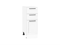 Шкаф нижний с 3-мя ящиками Сканди Белый, White Silkwood, 300 В*Ш*Г 816*300*480, фасад МДФ  White Silkwood, корпус  Белый ms2510VVT_70321