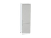 Шкаф пенал с 2-мя дверцами Сканди Белый, Cappuccino Softwood, 2140, 600 В*Ш*Г 2132*600*576, фасад МДФ  Cappuccino Softwood, корпус  Белый ms2510VVT_42065
