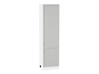 Шкаф пенал с 2-мя дверцами Сканди Белый, Cappuccino Softwood, 2340, 600 В*Ш*Г 2336*600*576, фасад МДФ  Cappuccino Softwood, корпус  Белый ms2510VVT_42316