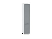 Шкаф пенал с 2-мя дверцами Сканди Белый, Grey Softwood, 2140, 400 В*Ш*Г 2132*400*576, фасад МДФ  Grey Softwood, корпус  Белый ms2510VVT_42058