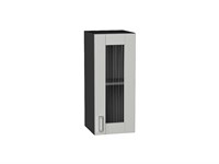 Шкаф верхний с 1-ой остекленной дверцей Лофт Graphite, Grey Silk, 720, 300 В*Ш*Г 716*300*320, фасад МДФ/Стекло  Grey Silk, корпус  Graphite ms2510VVT_69620