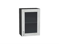 Шкаф верхний с 1-ой остекленной дверцей Лофт Graphite, Nordic Oak, 720, 500 В*Ш*Г 716*500*320, фасад МДФ/Стекло  Nordic Oak, корпус  Graphite ms2510VVT_39805