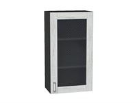 Шкаф верхний с 1-ой остекленной дверцей Лофт Graphite, Nordic Oak, 920, 500 В*Ш*Г 920*500*320, фасад МДФ/Стекло  Nordic Oak, корпус  Graphite ms2510VVT_40674