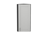 Шкаф верхний торцевой Лофт Graphite, Grey Silk, 920 В*Ш*Г 920*300*306, фасад МДФ  Grey Silk, корпус  Graphite ms2510VVT_69655