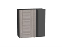 Шкаф верхний прямой угловой Лофт Graphite, Cappuccino Veralinga, 720, 700 В*Ш*Г 716*700*345, фасад МДФ  Cappuccino Veralinga, корпус  Graphite ms2510VVT_60316