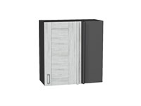 Шкаф верхний прямой угловой Лофт Graphite, Nordic Oak, 690 В*Ш*Г 716*690*345, фасад МДФ  Nordic Oak, корпус  Graphite ms2510VVT_48732