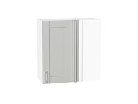Шкаф верхний прямой угловой Лофт Белый, Grey Silk, 720 В*Ш*Г 716*700*345, фасад МДФ  Grey Silk, корпус  Белый ms2510VVT_69566