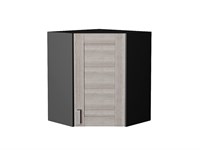 Шкаф верхний угловой Лофт Graphite, Cappuccino Veralinga, 720 В*Ш*Г 716*600*600, фасад МДФ  Cappuccino Veralinga, корпус  Graphite ms2510VVT_35993