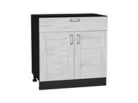 Шкаф нижний с 2-мя дверцами и ящиком Лофт Graphite, Nordic Oak, 800 В*Ш*Г 816*800*480, фасад МДФ  Nordic Oak, корпус  Graphite ms2510VVT_56585