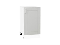 Шкаф нижний с 1-ой дверцей Лофт Белый, Grey Silk, 450 В*Ш*Г 816*450*480, фасад МДФ  Grey Silk, корпус  Белый ms2510VVT_69690