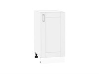 Шкаф нижний с 1-ой дверцей Лофт Белый, White Silk, 400 В*Ш*Г 816*400*480, фасад МДФ  White Silk, корпус  Белый ms2510VVT_60083