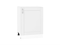 Шкаф нижний с 1-ой дверцей Лофт Белый, White Silk, 600 В*Ш*Г 816*600*480, фасад МДФ  White Silk, корпус  Белый ms2510VVT_60086