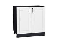 Шкаф нижний с 2-мя дверцами Лофт Graphite, Super White, 800 В*Ш*Г 816*800*480, фасад МДФ  Super White, корпус  Graphite ms2510VVT_55438