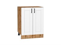 Шкаф нижний с 2-мя дверцами Лофт Дуб Вотан, Super White, 600 В*Ш*Г 816*600*480, фасад МДФ  Super White, корпус  Дуб Вотан ms2510VVT_63376