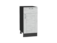 Шкаф нижний с 1-ой дверцей и ящиком Лофт Graphite, Nordic Oak, 400 В*Ш*Г 816*400*478, фасад МДФ  Nordic Oak, корпус  Graphite ms2510VVT_36023