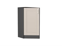 Шкаф нижний торцевой Лофт Graphite, Cream Silk В*Ш*Г 816*296*554, фасад МДФ  Cream Silk, корпус  Graphite ms2510VVT_71601