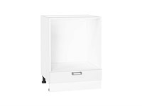 Шкаф нижний под духовку Лофт Белый, White Silk, 600 В*Ш*Г 816*600*476, фасад МДФ  White Silk, корпус  Белый ms2510VVT_60074