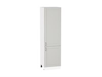 Шкаф пенал с 2-мя дверцами Лофт Белый, Grey Silk, 2140, 600 В*Ш*Г 2132*600*576, фасад МДФ  Grey Silk, корпус  Белый ms2510VVT_69747