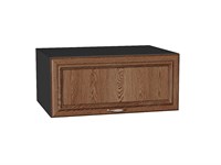 Шкаф верхний горизонтальный глубокий Шале Graphite, Brown Dreamline, 800 В*Ш*Г 358*800*576, фасад МДФ  Brown Dreamline, корпус  Graphite ms2510VVT_53702