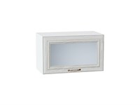 Шкаф верхний горизонтальный остекленный Шале Белый, White Dreamline, 600 В*Ш*Г 358*600*320, фасад МДФ/Стекло  White Dreamline, корпус  Белый ms2510VVT_53716