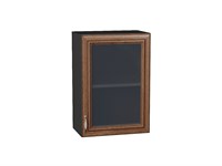 Шкаф верхний с 1-ой остекленной дверцей Шале Graphite, Brown Dreamline, 720, 500 В*Ш*Г 716*500*320, фасад МДФ/Стекло  Brown Dreamline, корпус  Graphite ms2510VVT_53807