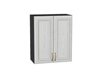 Шкаф верхний с 2-мя дверцами Шале Graphite, White Dreamline, 720, 600 В*Ш*Г 716*600*320, фасад МДФ  White Dreamline, корпус  Graphite ms2510VVT_53815