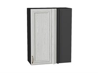 Шкаф верхний прямой угловой Шале Graphite, White Dreamline, 920 В*Ш*Г 920*700*345, фасад МДФ  White Dreamline, корпус  Graphite ms2510VVT_60345