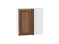 Шкаф верхний прямой угловой Шале Белый, Brown Dreamline, 720 В*Ш*Г 716*700*345, фасад МДФ  Brown Dreamline, корпус  Белый ms2510VVT_60346