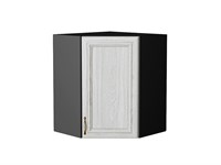 Шкаф верхний угловой Шале Graphite, White Dreamline, 720 В*Ш*Г 716*600*600, фасад МДФ  White Dreamline, корпус  Graphite ms2510VVT_53861