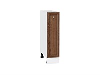 Шкаф нижний с 1-ой дверцей Шале Белый, Brown Dreamline, 200 В*Ш*Г 816*200*480, фасад МДФ  Brown Dreamline, корпус  Белый ms2510VVT_66230