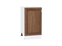 Шкаф нижний с 1-ой дверцей Шале Белый, Brown Dreamline, 450 В*Ш*Г 816*450*480, фасад МДФ  Brown Dreamline, корпус  Белый ms2510VVT_53959
