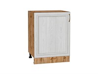 Шкаф нижний с 1-ой дверцей Шале Дуб Вотан, White Dreamline, 600 В*Ш*Г 816*600*480, фасад МДФ  White Dreamline, корпус  Дуб Вотан ms2510VVT_61368