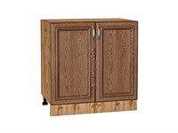 Шкаф нижний с 2-мя дверцами Шале Дуб Вотан, Brown Dreamline, 800 В*Ш*Г 816*800*480, фасад МДФ  Brown Dreamline, корпус  Дуб Вотан ms2510VVT_61384