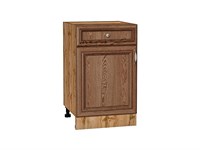 Шкаф нижний с 1-ой дверцей и ящиком Шале Дуб Вотан, Brown Dreamline, 500 В*Ш*Г 816*500*480, фасад МДФ  Brown Dreamline, корпус  Дуб Вотан ms2510VVT_61362