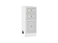 Шкаф нижний с 3-мя ящиками Шале Белый, White Dreamline, 300 В*Ш*Г 816*300*480, фасад МДФ  White Dreamline, корпус  Белый ms2510VVT_53983