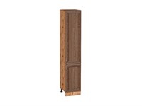 Шкаф пенал с 2-мя дверцами Шале Дуб Вотан, Brown Dreamline, 2140, 400 В*Ш*Г 2132*400*576, фасад МДФ  Brown Dreamline, корпус  Дуб Вотан ms2510VVT_61404