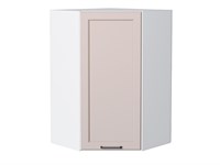 Шкаф верхний угловой Барселона Белый, Кашемир, 920 В*Ш*Г 920*600*606, фасад МДФ  Кашемир, корпус  Белый ms2510VVT_53204