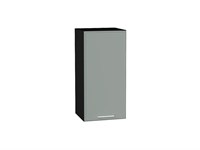 Шкаф верхний с 1-ой дверцей Квадро Graphite, Аквамарин, 720, 350 В*Ш*Г 716*350*321, фасад МДФ  Аквамарин, корпус  Graphite ms2510VVT_73092