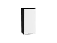 Шкаф верхний с 1-ой дверцей Квадро Graphite, Белый, 720, 350 В*Ш*Г 716*350*321, фасад МДФ  Белый, корпус  Graphite ms2510VVT_73116