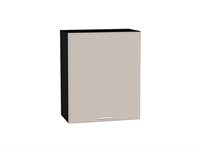 Шкаф верхний с 1-ой дверцей Квадро Graphite, Кашемир, 720, 600 В*Ш*Г 716*600*321, фасад МДФ  Кашемир, корпус  Graphite ms2510VVT_73108