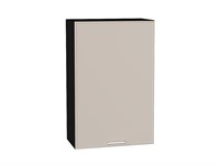 Шкаф верхний с 1-ой дверцей Квадро Graphite, Кашемир, 920, 600 В*Ш*Г 920*600*321, фасад МДФ  Кашемир, корпус  Graphite ms2510VVT_73114
