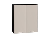 Шкаф верхний с 2-мя дверцами Квадро Graphite, Кашемир, 920, 800 В*Ш*Г 920*800*321, фасад МДФ  Кашемир, корпус  Graphite ms2510VVT_73186
